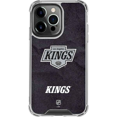 NHL Los Angeles Kings Distressed iPhone 13 Pro Clear Case