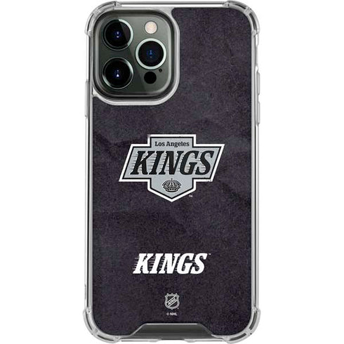 NHL Los Angeles Kings Distressed iPhone 13 Pro Max Clear Case