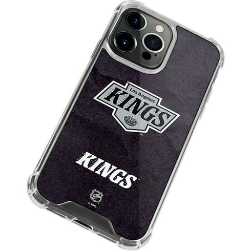 NHL Los Angeles Kings Distressed iPhone 13 Pro Max Clear Case