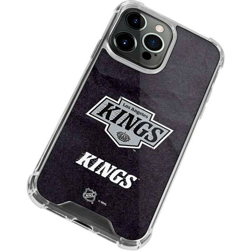 NHL Los Angeles Kings Distressed iPhone 14 Pro Clear Case