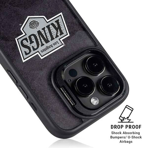 NHL Los Angeles Kings Distressed iPhone 14 Pro Kickstand Case
