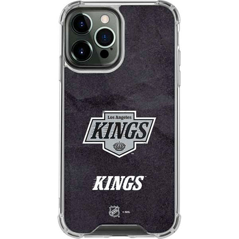 NHL Los Angeles Kings Distressed iPhone 14 Pro Max Clear Case
