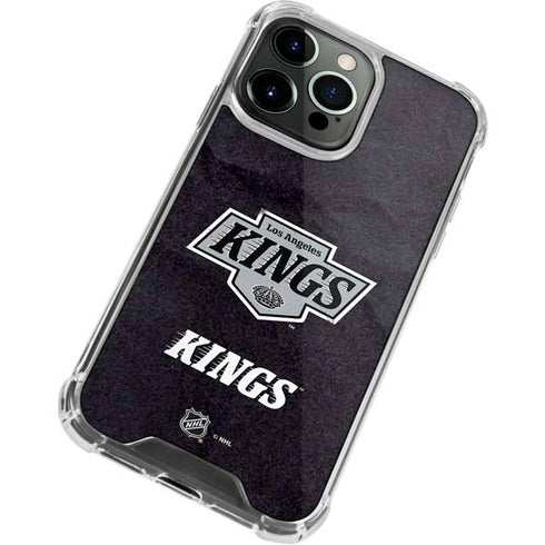 NHL Los Angeles Kings Distressed iPhone 14 Pro Max Clear Case