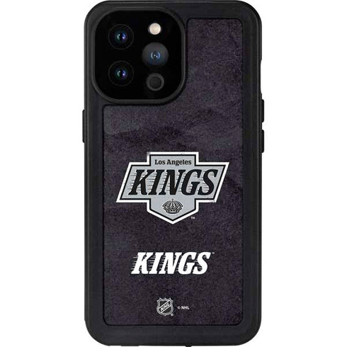 NHL Los Angeles Kings Distressed iPhone 14 Pro Max Waterproof Case