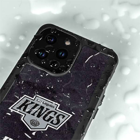 NHL Los Angeles Kings Distressed iPhone 14 Pro Max Waterproof Case