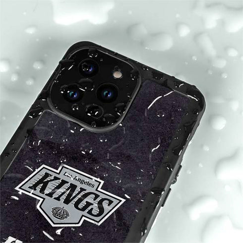 NHL Los Angeles Kings Distressed iPhone 14 Pro Waterproof Case