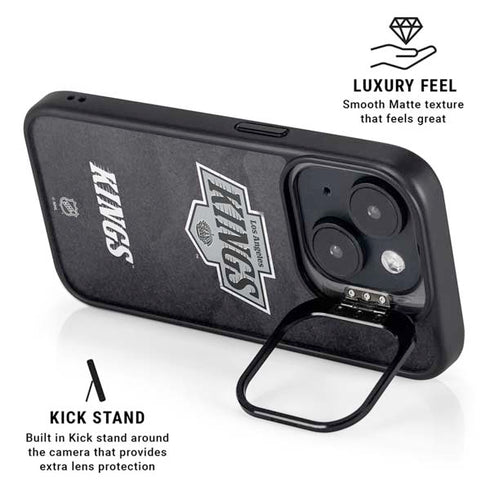 NHL Los Angeles Kings Distressed iPhone 15 Kickstand Case