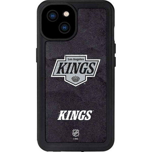 NHL Los Angeles Kings Distressed iPhone 15 Plus Waterproof Case