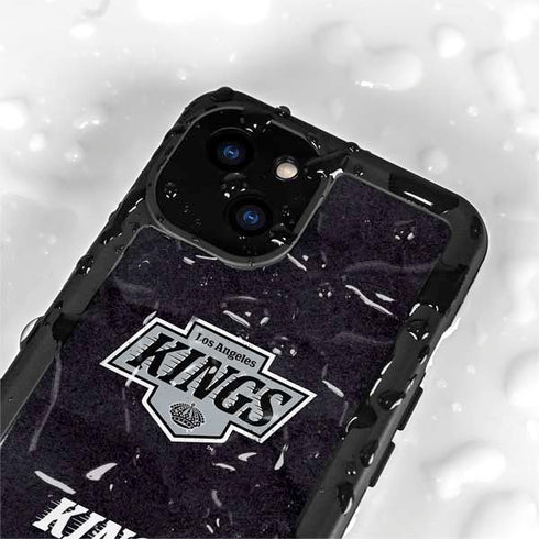 NHL Los Angeles Kings Distressed iPhone 15 Plus Waterproof Case