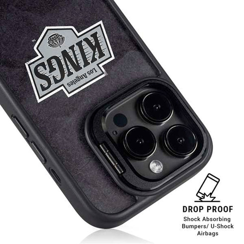 NHL Los Angeles Kings Distressed iPhone 15 Pro Kickstand Case