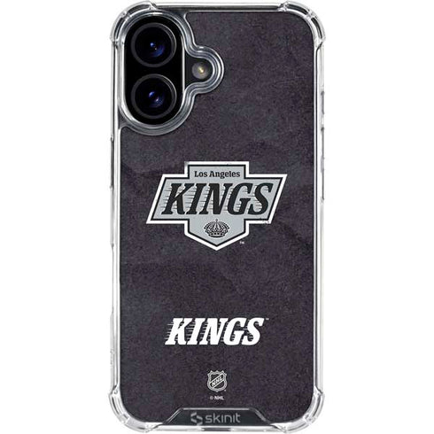 NHL Los Angeles Kings Distressed iPhone 16 Clear Case