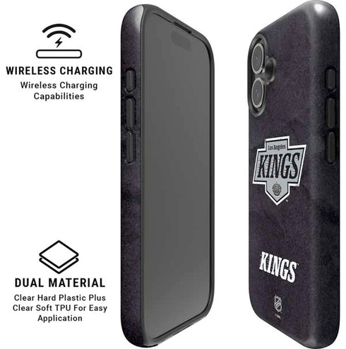 NHL Los Angeles Kings Distressed iPhone 16 Magsafe Impact Case