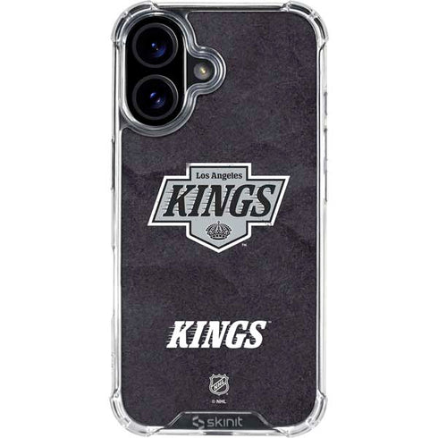 NHL Los Angeles Kings Distressed iPhone 16 Plus Clear Case