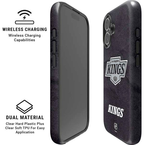 NHL Los Angeles Kings Distressed iPhone 16 Plus Magsafe Impact Case