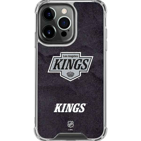 NHL Los Angeles Kings Distressed iPhone 16 Pro Max Clear Case