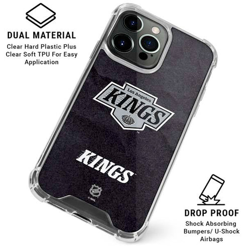 NHL Los Angeles Kings Distressed iPhone 16 Pro Max Clear Case