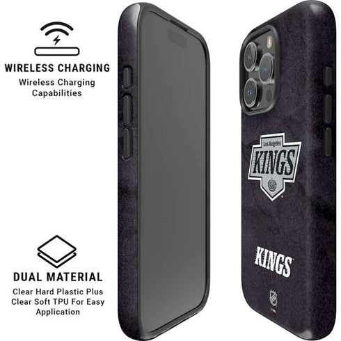NHL Los Angeles Kings Distressed iPhone 16 Pro Max Magsafe Impact Case