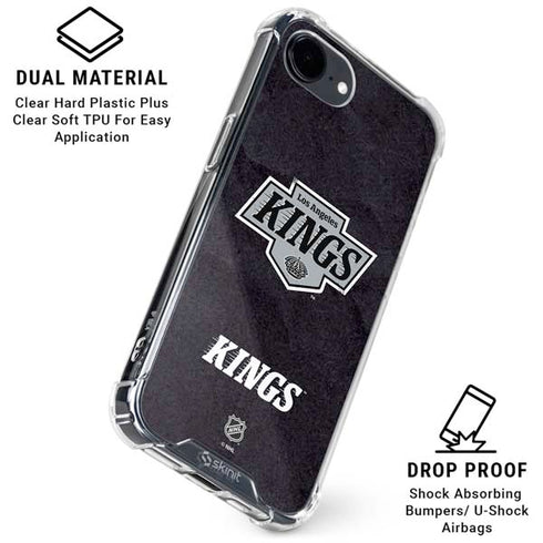 NHL Los Angeles Kings Distressed iPhone 16e Clear Case