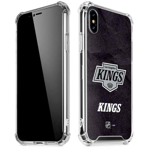 NHL Los Angeles Kings Distressed iPhone XS Max Clear Case