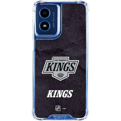 NHL Los Angeles Kings Distressed Moto G 5G (2024) Clear Case