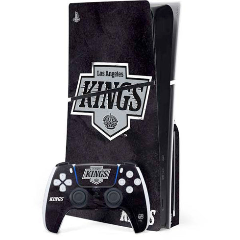 NHL Los Angeles Kings Distressed PS5 Slim Disk Bundle Skin