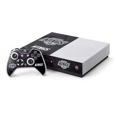 NHL Los Angeles Kings Distressed Xbox One S Console and Controller Bundle Skin