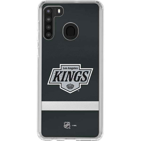 NHL Los Angeles Kings Jersey Galaxy A21 Clear Case