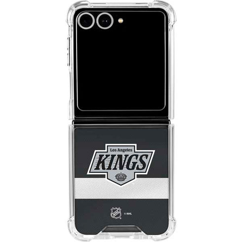 NHL Los Angeles Kings Jersey Galaxy Z Flip7 Clear Case