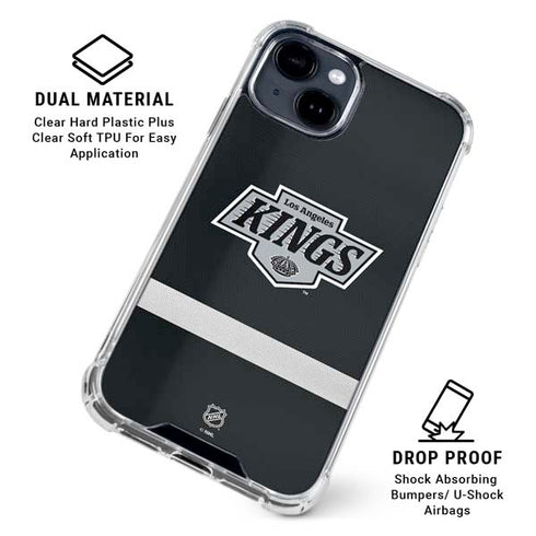 NHL Los Angeles Kings Jersey iPhone 15 Plus Clear Case