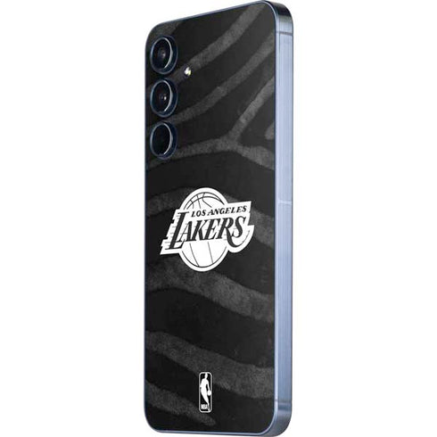 NBA Los Angeles Lakers Black Animal Print Galaxy A35 5G Skin