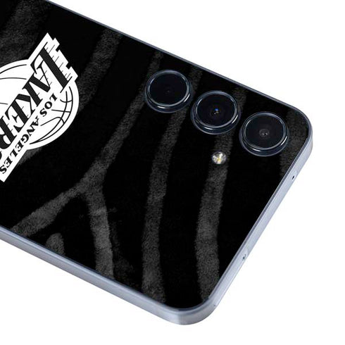 NBA Los Angeles Lakers Black Animal Print Galaxy A35 5G Skin
