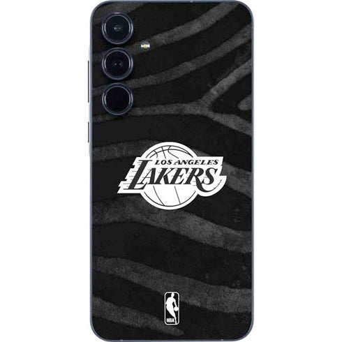 NBA Los Angeles Lakers Black Animal Print Galaxy A36 5G Skin