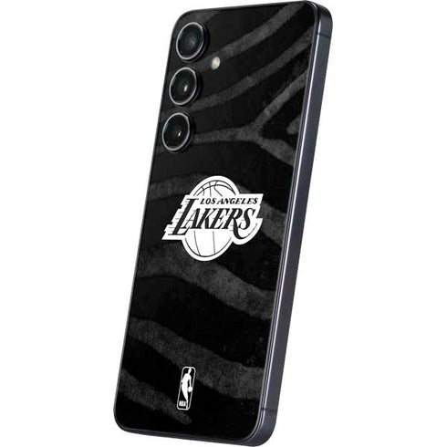 NBA Los Angeles Lakers Black Animal Print Galaxy S24 Plus Skin