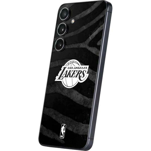 NBA Los Angeles Lakers Black Animal Print Galaxy S25 Skin