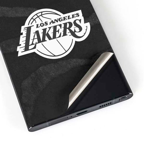 NBA Los Angeles Lakers Black Animal Print Galaxy S25 Ultra Skin