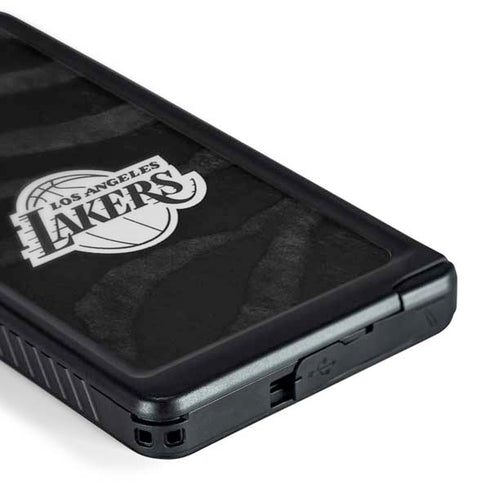 NBA Los Angeles Lakers Black Animal Print Galaxy S24 Ultra Waterproof Case