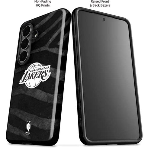 NBA Los Angeles Lakers Black Animal Print Galaxy S26 Impact Case