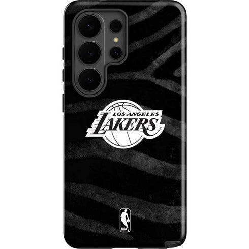 NBA Los Angeles Lakers Black Animal Print Galaxy S26 Ultra Impact Case