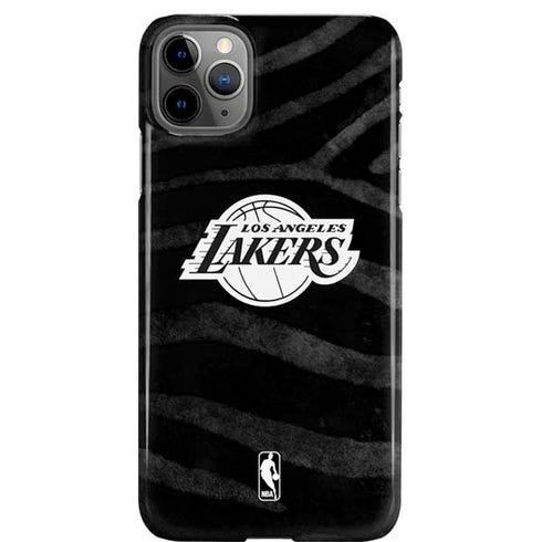 NBA Los Angeles Lakers Black Animal Print iPhone Cases
