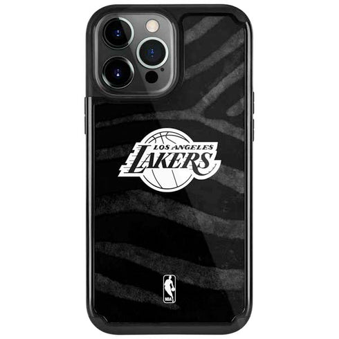 NBA Los Angeles Lakers Black Animal Print iPhone Cases