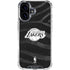 NBA Los Angeles Lakers Black Animal Print iPhone 16 Clear Case