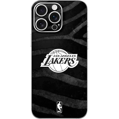 NBA Los Angeles Lakers Black Animal Print iPhone 16 Pro Max Skin