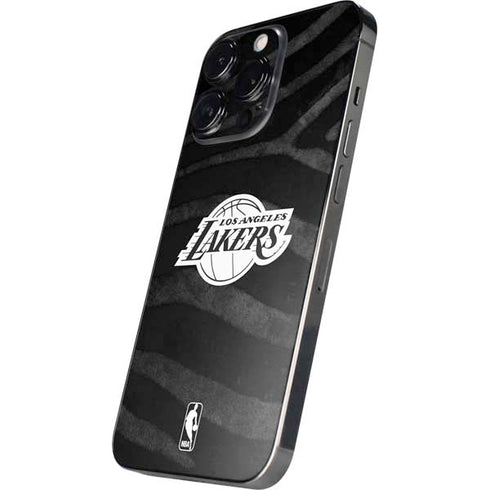 NBA Los Angeles Lakers Black Animal Print iPhone 16 Pro Max Skin
