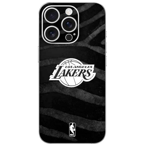 NBA Los Angeles Lakers Black Animal Print iPhone 16 Pro Skin