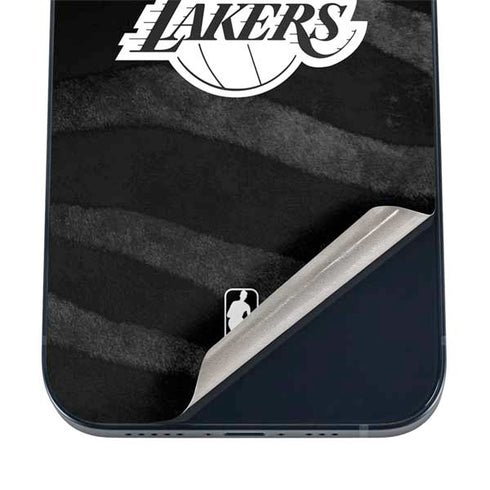 NBA Los Angeles Lakers Black Animal Print iPhone 16 Skin