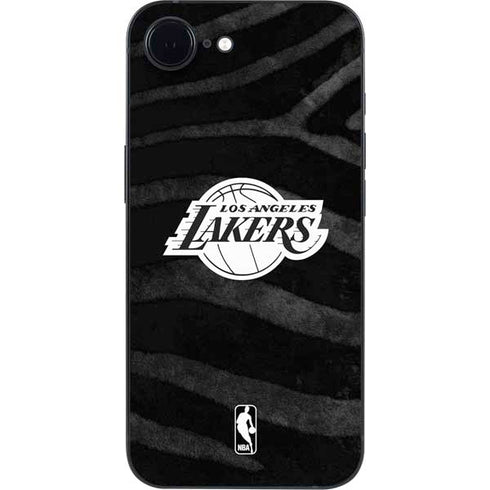 NBA Los Angeles Lakers Black Animal Print iPhone 16e Skin