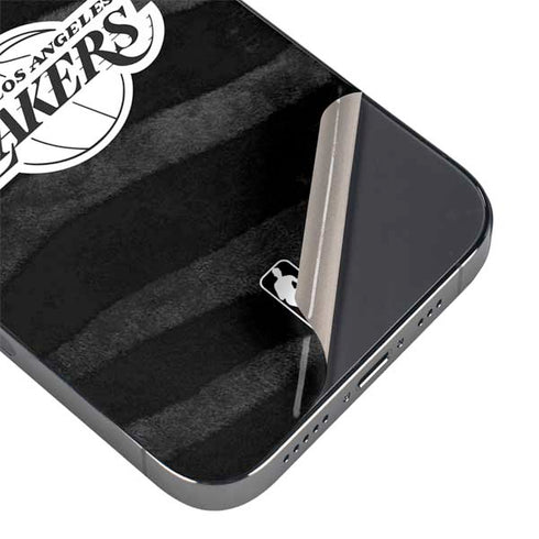 NBA Los Angeles Lakers Black Animal Print iPhone 16e Skin