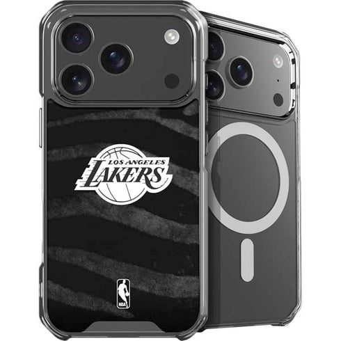 NBA Los Angeles Lakers Black Animal Print iPhone 18 Pro MagSafe Case