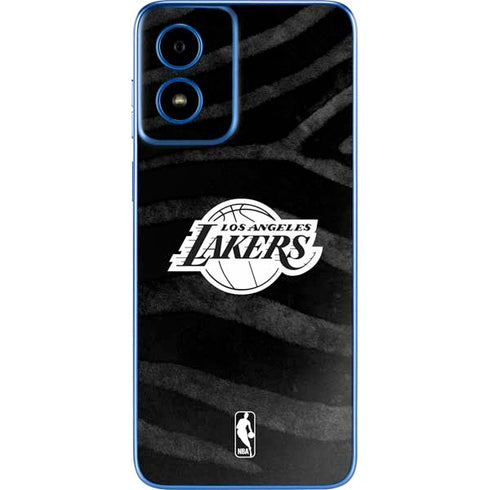 NBA Los Angeles Lakers Black Animal Print Moto G Play 4G (2024) Skin