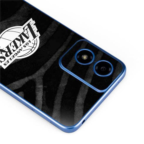NBA Los Angeles Lakers Black Animal Print Moto G Play 4G (2024) Skin